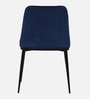 Alabama Fabric Dining Chair In Velvet Blue Colour
