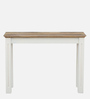 Alabaster Solid Wood Console Table In Ivory Finish