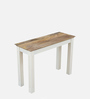 Alabaster Solid Wood Console Table In Ivory Finish