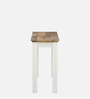 Alabaster Solid Wood Console Table In Ivory Finish