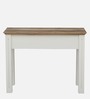 Alabaster Solid Wood Writing Table In Ivory Finish