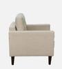 Alaine Fabric 1 Seater Sofa In Beige Colour