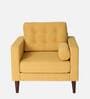 Alaine Fabric 1 Seater Sofa In Camel Yellow Colour