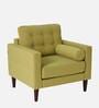 Alaine Fabric 1 Seater Sofa In Olive Green Colour