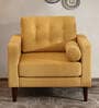 Alaine Fabric 1 Seater Sofa In Camel Yellow Colour
