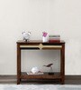 Alamo Sheesham Wood Console Table In Scratch Resistant Provincial Teak Finish