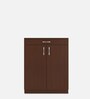 Alana 2-Door Shoe Cabinet with Drawer & Ventilated Shelves in Terra Sienna Finish