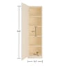 Alana Kids 1 Door Wardrobe in Light Pink Woodgrain Finish