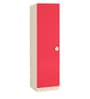 Alana Kids 1 Door Wardrobe in Light Pink Woodgrain Finish