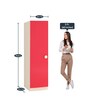 Alana Kids 1 Door Wardrobe in Light Pink Woodgrain Finish