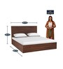Alana Queen Size Bed in Cocorica Finish with Box Storage