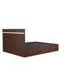 Alana Queen Size Bed in Cocorica Finish with Box Storage