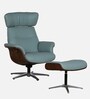 Aland Leather Wing Recliner With Adjustable Headrest And Swivel Function