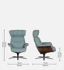 Aland Leather Wing Recliner With Adjustable Headrest And Swivel Function