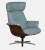 Aland Leather Wing Recliner With Adjustable Headrest And Swivel Function