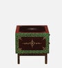 Alankaar Hand-Painted Solid Wood Dresser In Multi-Colour With Mirror