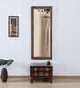 Alankaar Hand-Painted Solid Wood Dresser In Multi-Colour With Mirror