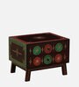 Alankaar Hand-Painted Solid Wood Dresser In Multi-Colour With Mirror