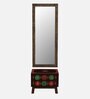 Alankaar Hand-Painted Solid Wood Dresser In Multi-Colour With Mirror