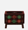 Alankaar Hand-Painted Solid Wood Dresser In Multi-Colour With Mirror