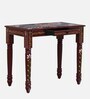 Alankaar Solid Wood Writing Table In Maroon Colour