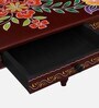 Alankaar Solid Wood Writing Table In Maroon Colour