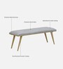 Alanso Metal Bench In Golden Colour