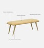 Alanso Metal Bench In Golden Colour