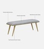 Alanso Metal Bench In Golden Colour