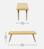 Alanso Metal Bench In Golden Colour