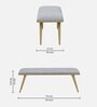 Alanso Metal Bench In Golden Colour