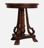 Alante Teak Wood End Table In Walnut Finish