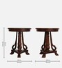 Alante Teak Wood End Table In Walnut Finish