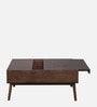 Alarico Solid Wood Coffee Table In Walnut Finish