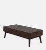 Alarico Solid Wood Coffee Table In Walnut Finish