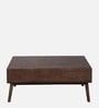 Alarico Solid Wood Coffee Table In Walnut Finish
