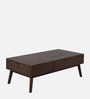 Alarico Solid Wood Coffee Table In Walnut Finish