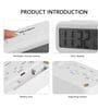 Alarm Clock, Digital Clock, Table Clock for Students, Watch Timer for Study, Home, Bedroom, Kitchen-white