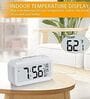 Alarm Clock, Digital Clock, Table Clock for Students, Watch Timer for Study, Home, Bedroom, Kitchen-white