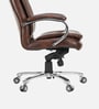 Alaska Leatherette Executive Chair in Brown & Tan colour