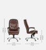 Alaska Leatherette Executive Chair in Brown & Tan colour