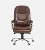 Alaska Leatherette Executive Chair in Brown & Tan colour