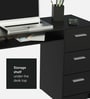 Alaska Writing Table In Black Finish