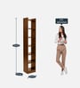 Alba 7 Shelves Book Shelf In Rolex Brown Finish