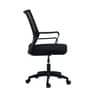 Alba Breathable Mesh Medium Back Ergonomic Chair In Black Colour