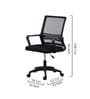 Alba Breathable Mesh Medium Back Ergonomic Chair In Black Colour