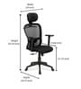 Alba Breathable Mesh Ergonomic Chair in Black Colour with Headrest