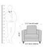 Alba 1 Seater Sofa in Ice Blue Colour