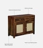 Albans Sheesham Wood 2 Door Sideboard in Provincial Teak Finish