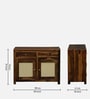 Albans Sheesham Wood 2 Door Sideboard in Provincial Teak Finish